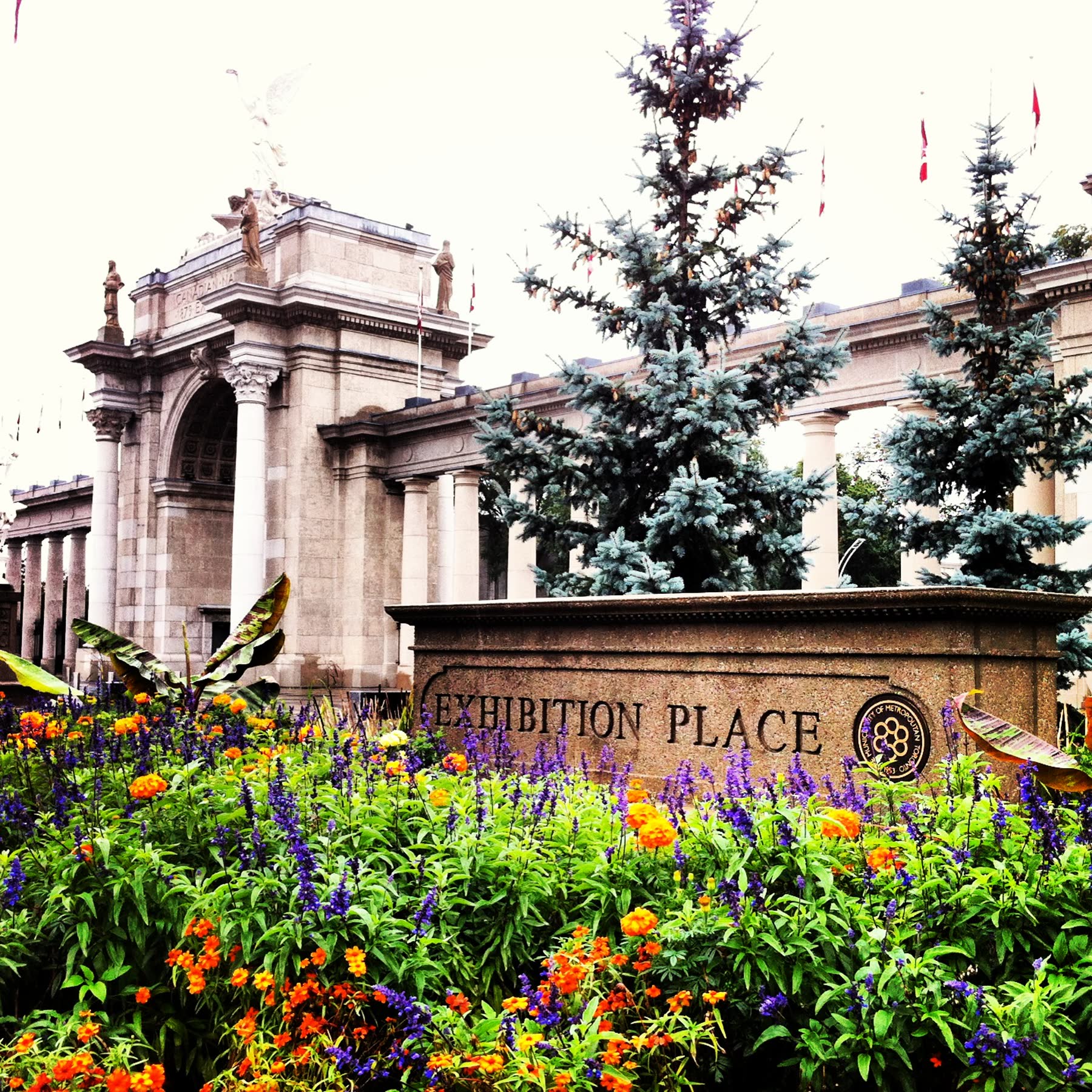 Exhibition Place from the grounds. The castle dinner show sits just south of here on Dufferin Street.